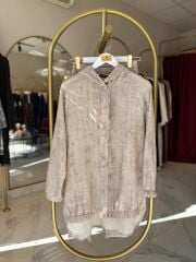 Taş Detaylı Keten Takım