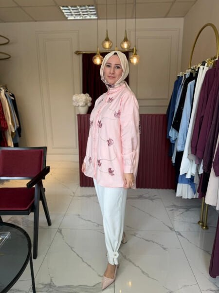 Lale Gömlek  (pembe)