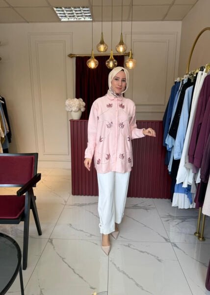 Lale Gömlek  (pembe)