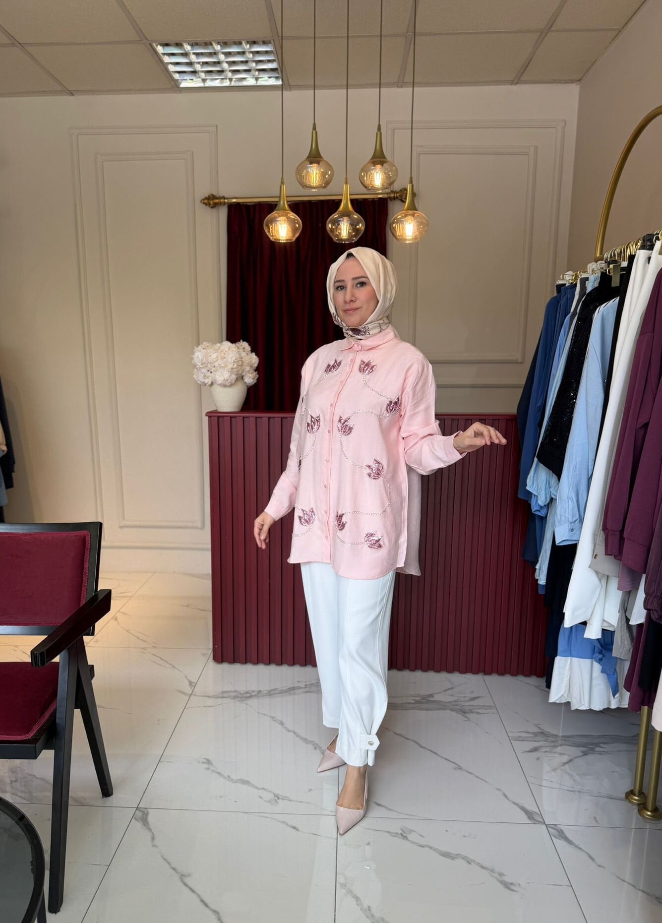 Lale Gömlek  (pembe)