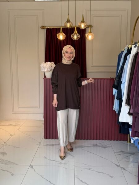 Yanları Uzun Paraşüt Detaylı Pantolon (Bej)