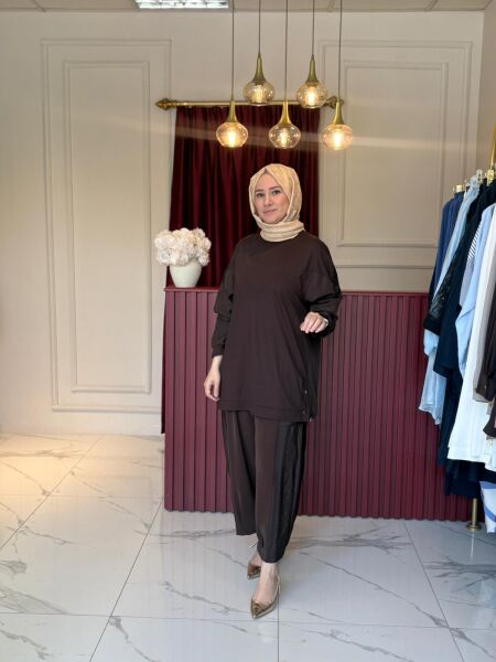 Paraşüt Detaylı Pantolon (kahverengi)