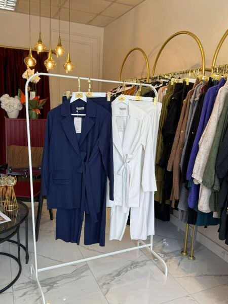 BAĞLAMA DETAYLI CEKETLİ TAKIM