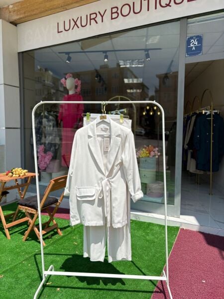 BAĞLAMA DETAYLI CEKETLİ TAKIM