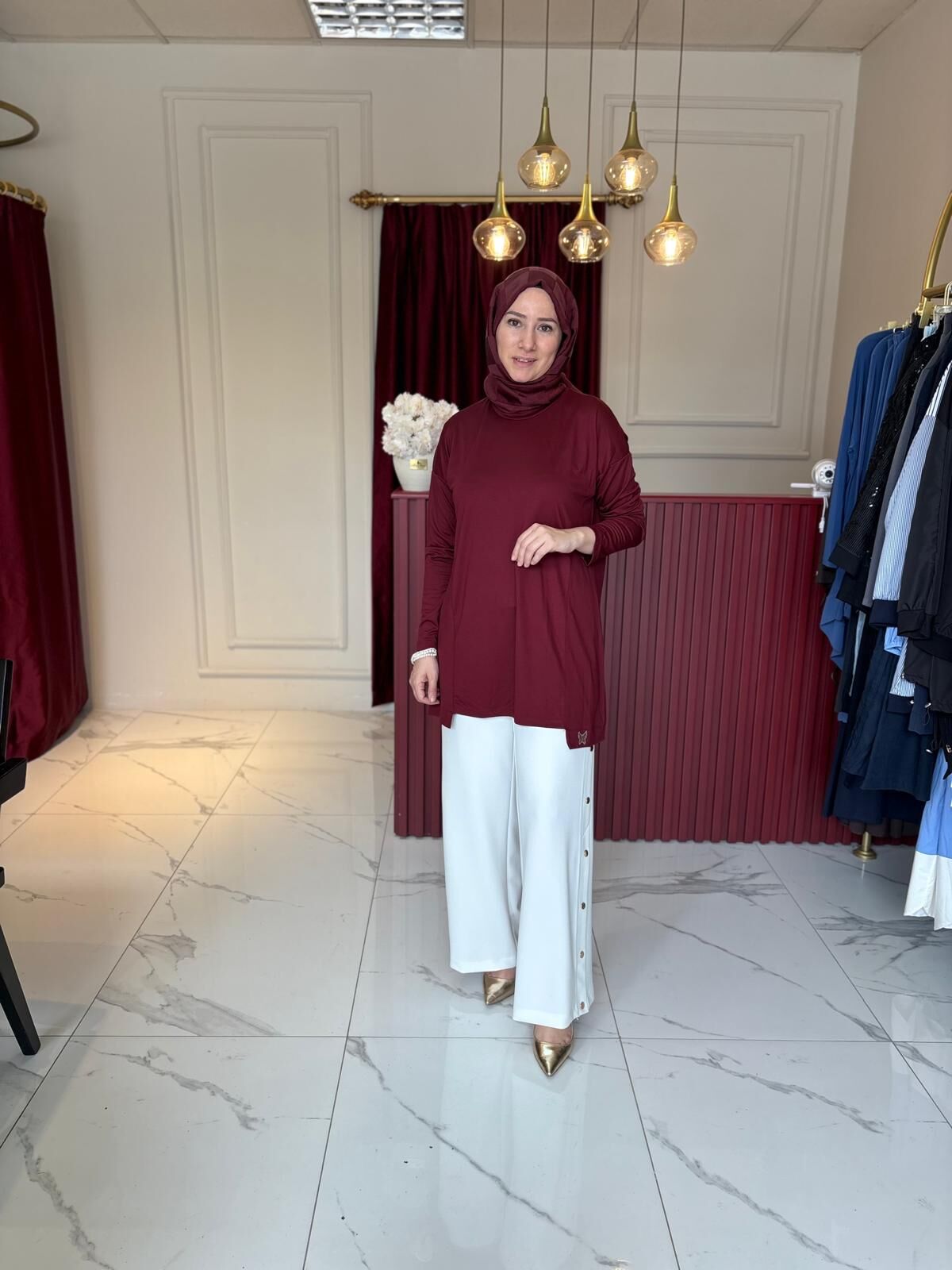 Çıtçıt Detaylı Oysho Pantolon (beyaz)