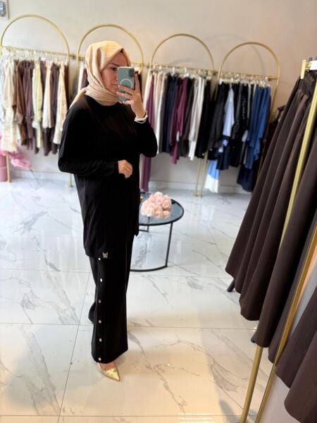 Çıtçıt Detaylı Oysho Pantolon (siyah)