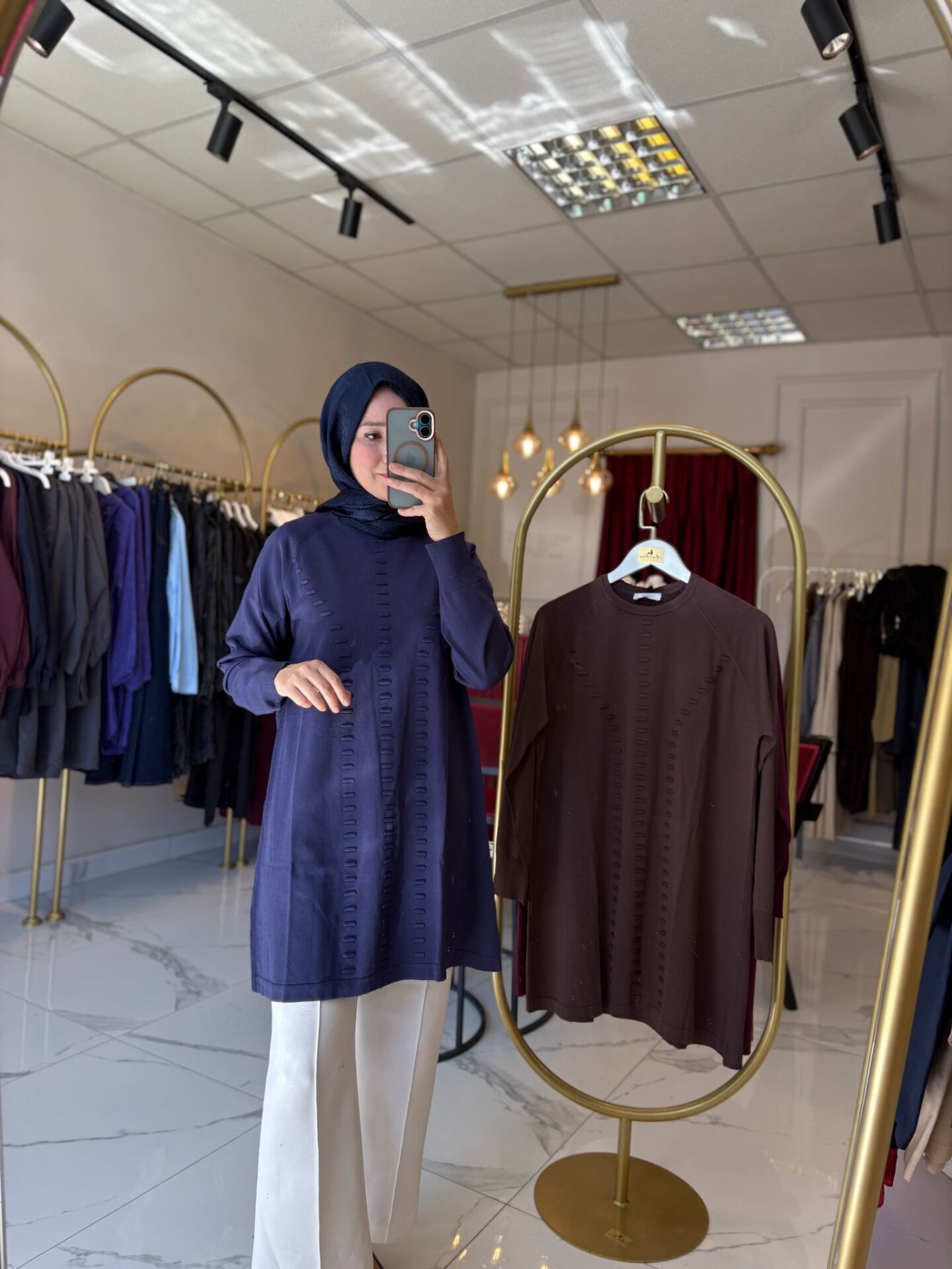 Nuss Triko Tunik bordo - 2