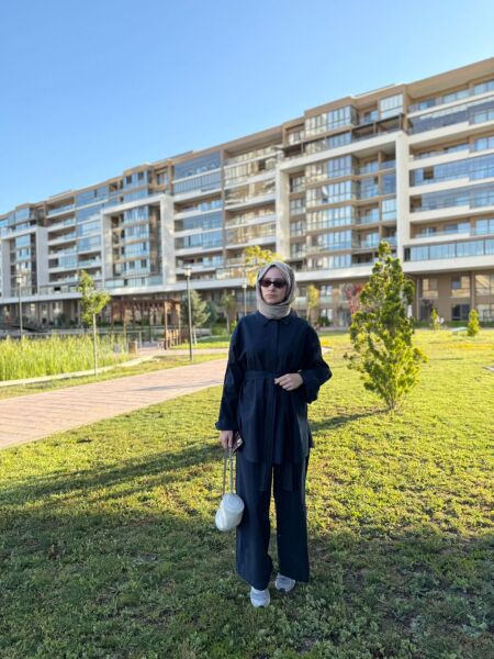 MOİLA KETEN TAKIM lacivert - 36/38