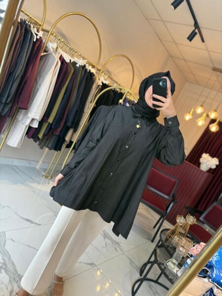 Siyah Taşlı Gömlek