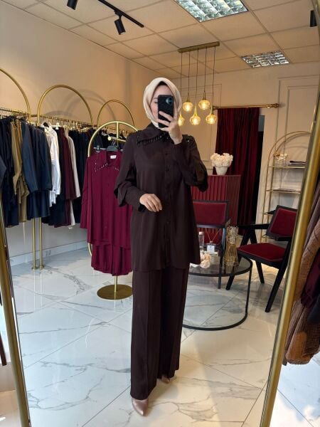 Yakası Taş Detaylı Merlin Takım