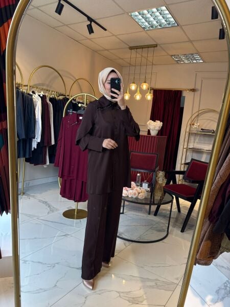 Yakası Taş Detaylı Merlin Takım