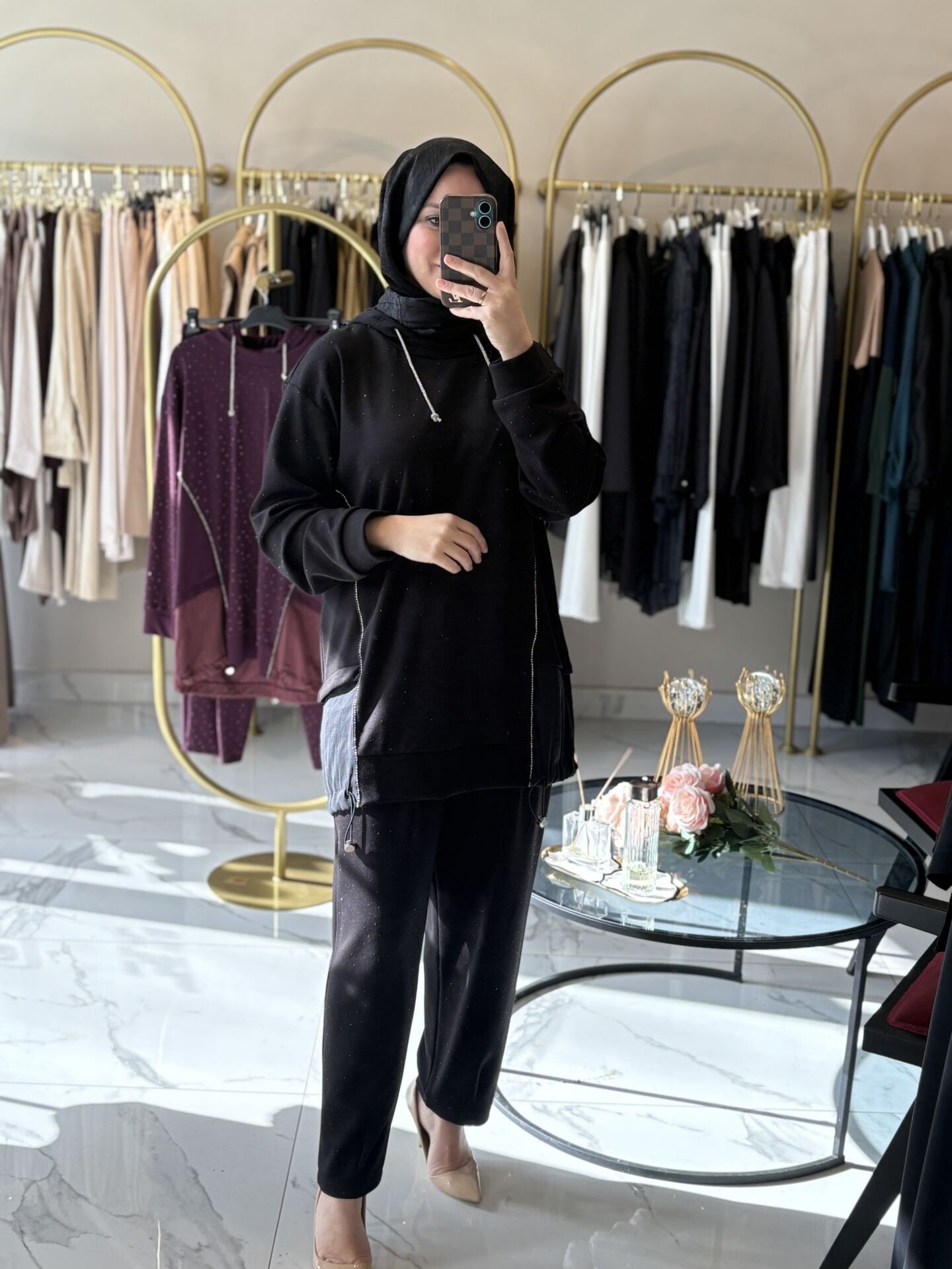 Qmash İkili Spor Takım (Siyah)