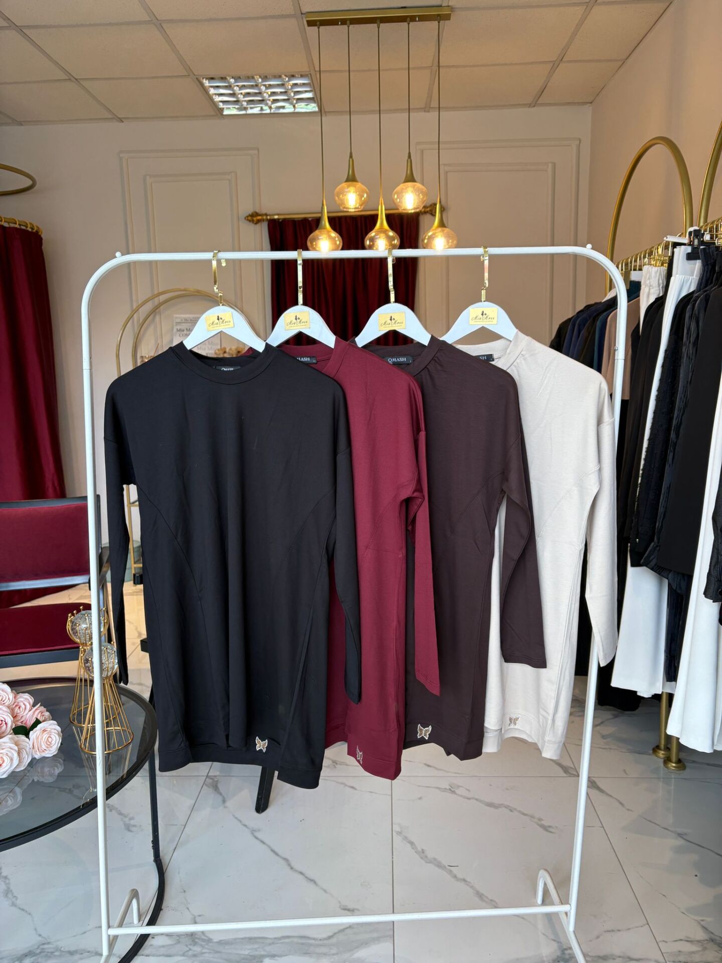 Qmash kelebek işleme detaylı içlik tunik