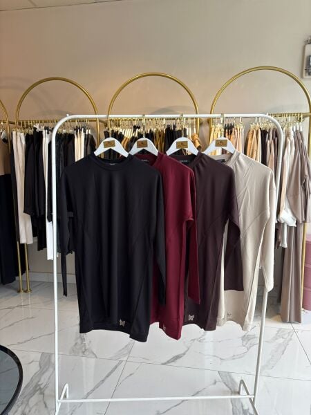 Qmash kelebek işleme detaylı içlik tunik