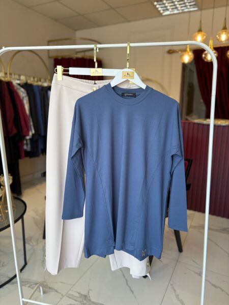 Qmash kelebek işleme detaylı içlik tunik