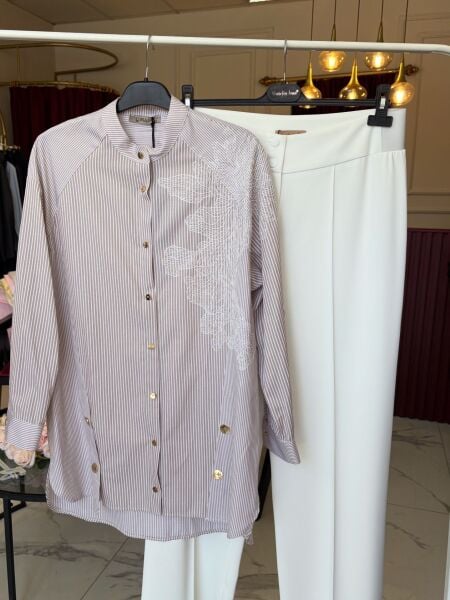 Qmash Güpür Detaylı Gömlek