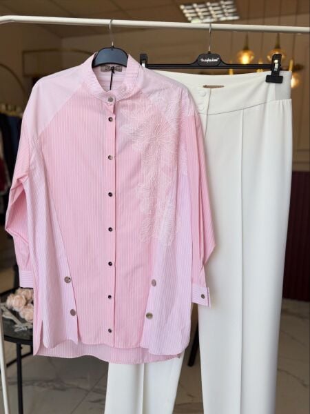 Qmash Güpür Detaylı Gömlek