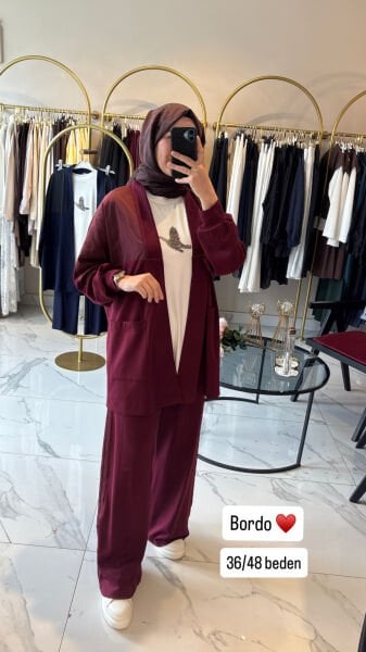 Liora 3’lü Takım ( bordo )