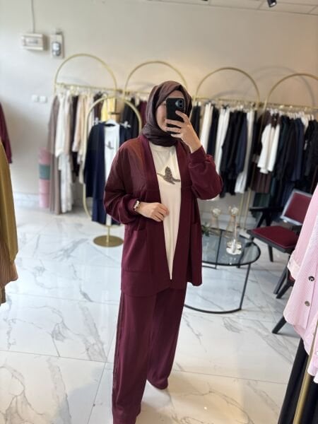 Liora 3’lü Takım ( bordo )