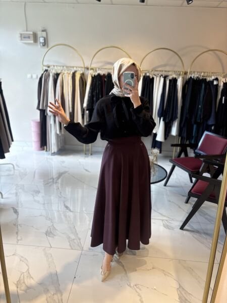 Yusuf Özdemir Kloş Etek Bordo