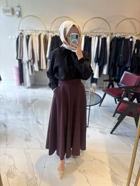 Yusuf Özdemir Kloş Etek Bordo