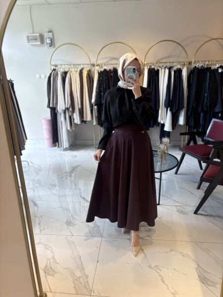 Yusuf Özdemir Kloş Etek Bordo