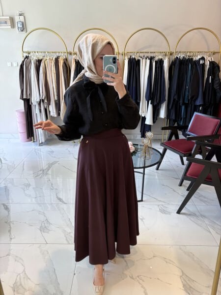 Yusuf Özdemir Kloş Etek Bordo