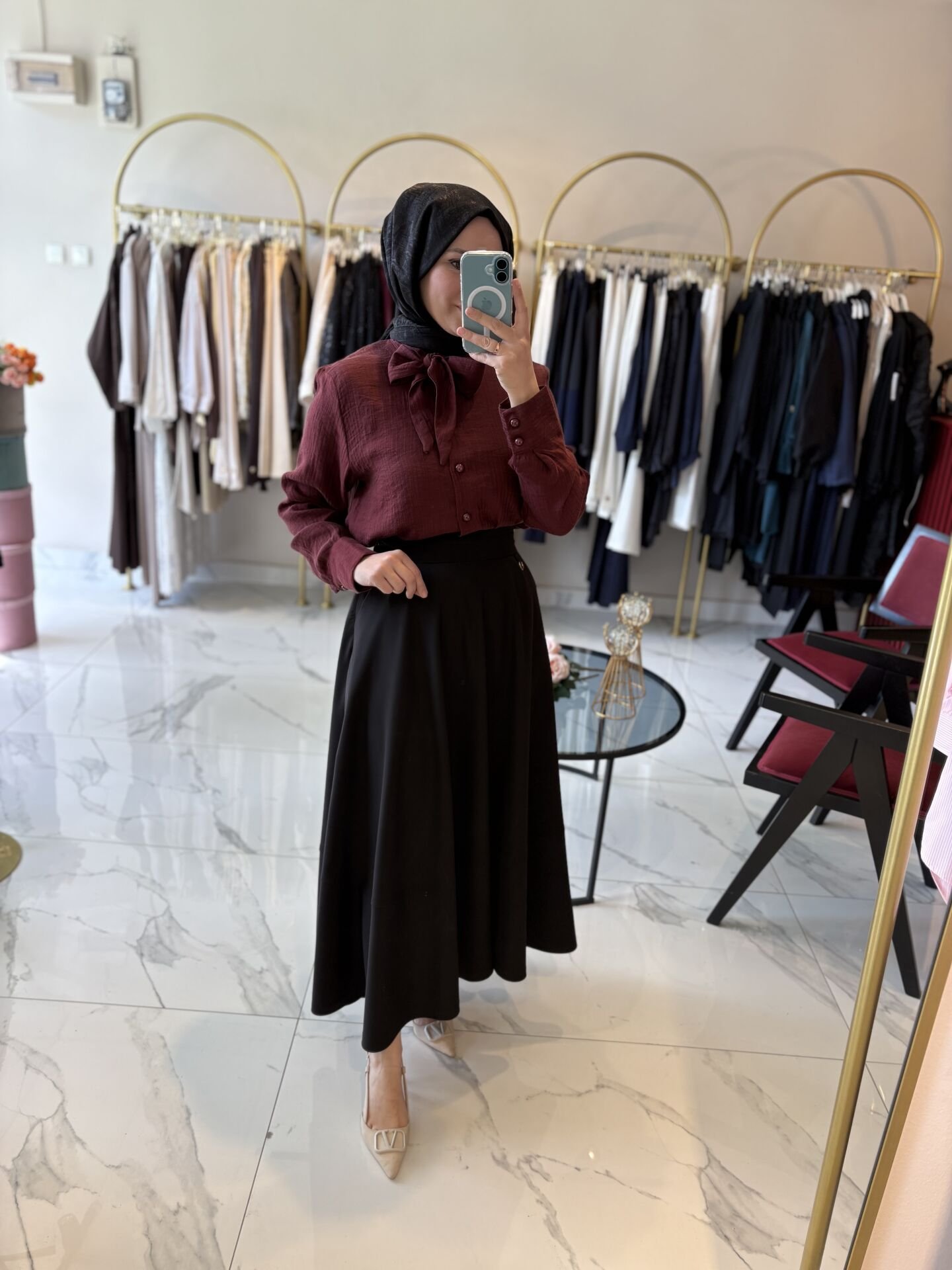 Yusuf Özdemir Kloş Etek siyah