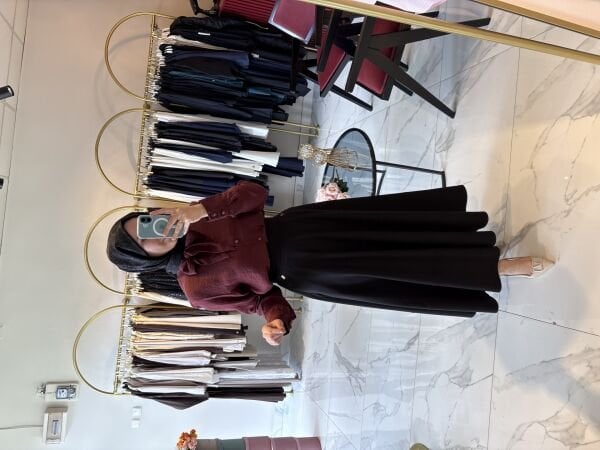 Fular Detaylı Gömlek Bordo