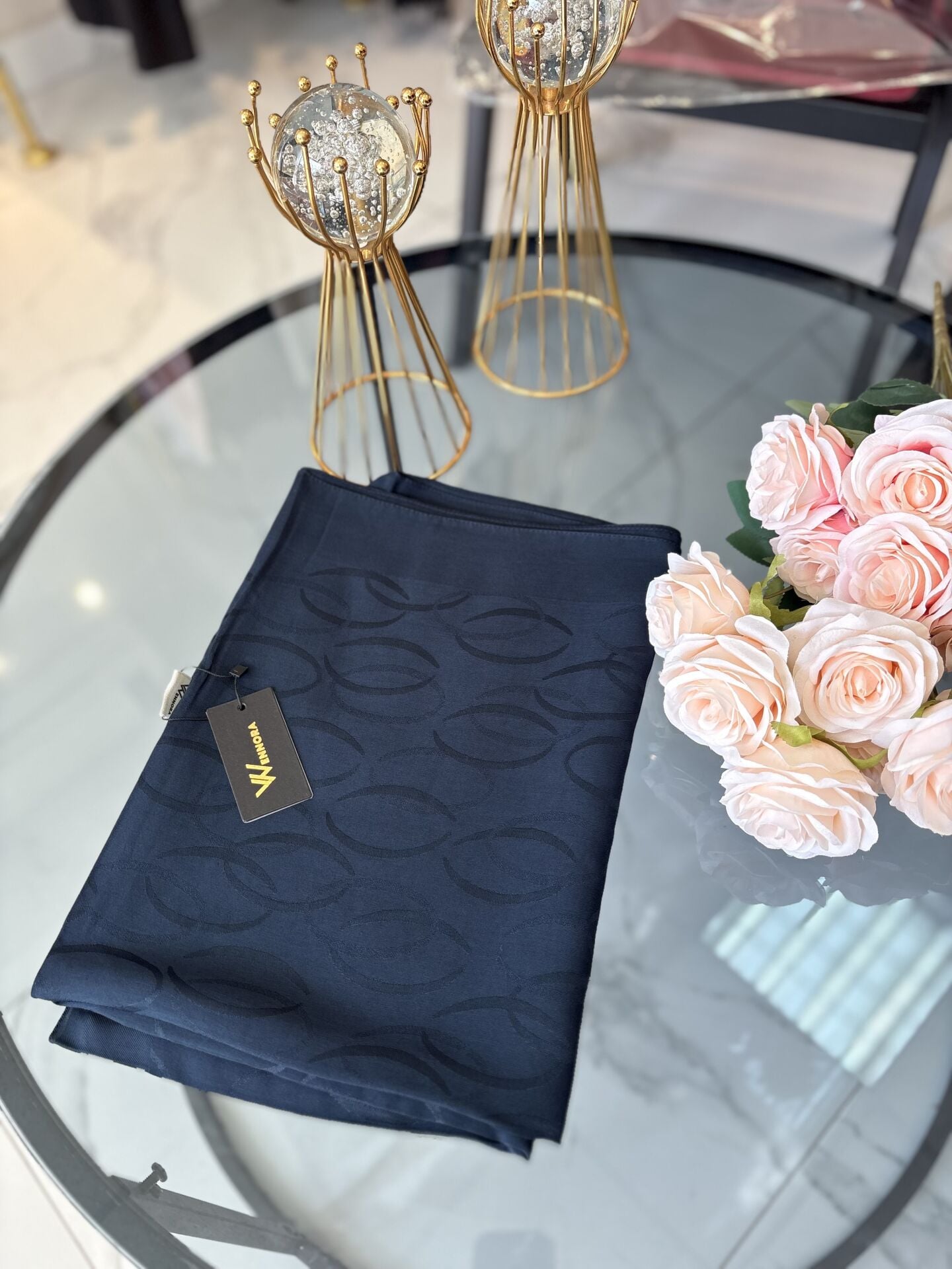 Wennora zincir desen Lacivert