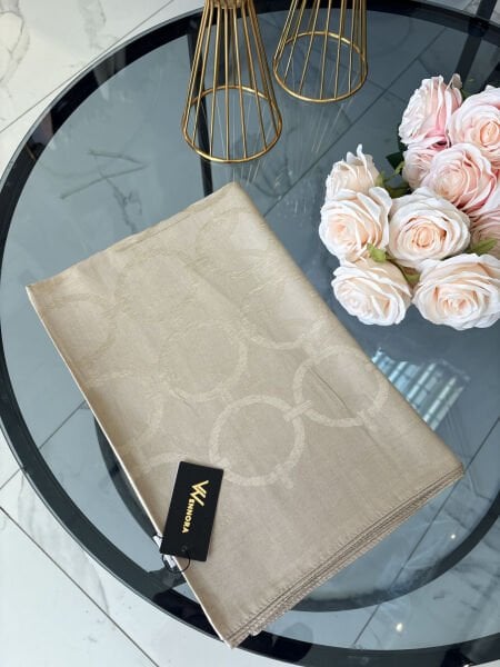 Wennora büyük zincir desen bej