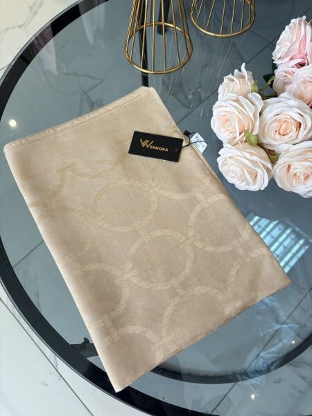 Wennora büyük zincir desen açık kahverengi