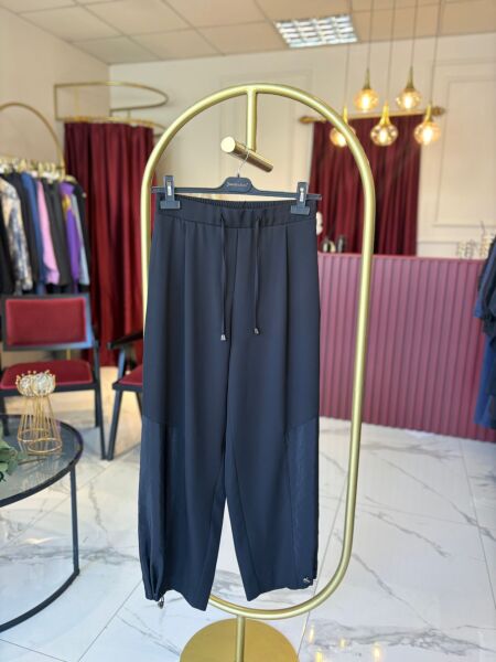 Paraşüt detaylı pantolon siyah