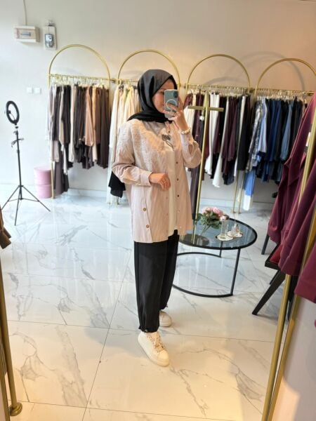 Paraşüt detaylı pantolon siyah